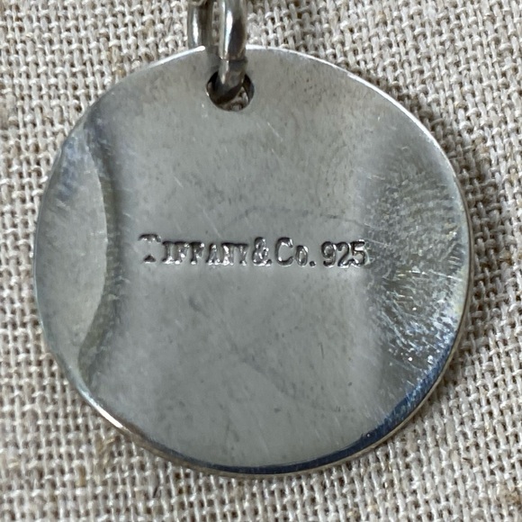 Tiffany & Co. Sterling 18” 727 FIFTH AVENUE NEW YORK WAVY NOTES TAG NECKLACE - Picture 4 of 9